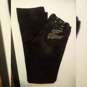 Miss Me Jeans Embellished Bling Black Boot
